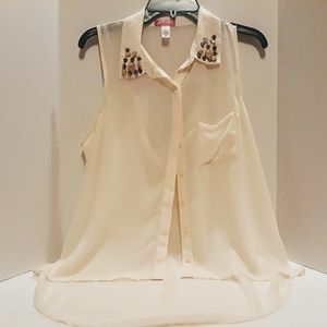 SIX DEGREES OF SEPARATION STUD SHEER HIGH LOW NWOT